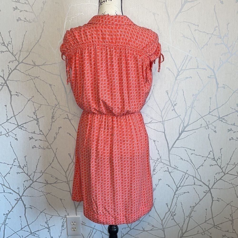 Anthropologie Coral Printed Midi Dress - Picture 10 of 14
